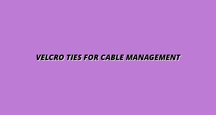 using velcro ties for home theater cable management