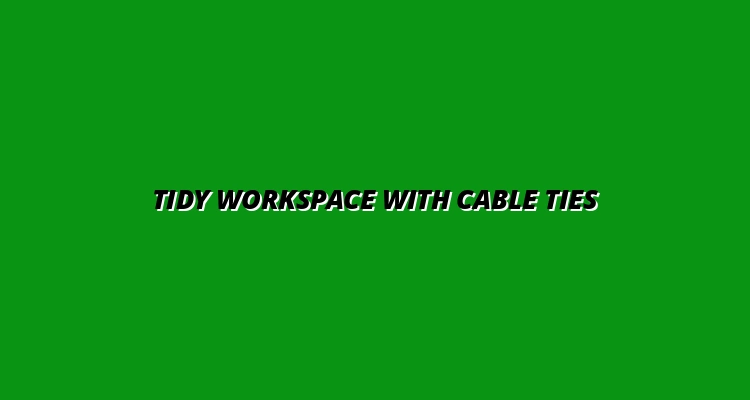 how to maintain a tidy workspace with cable ties