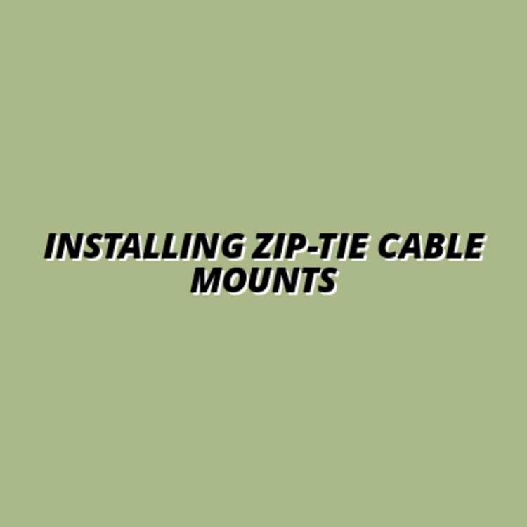 how to install zip-tie mounts for cable management