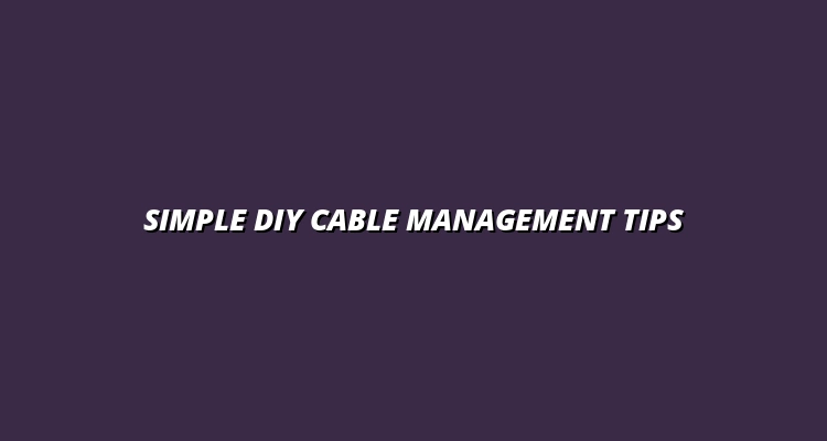 how to make DIY cable management with household items